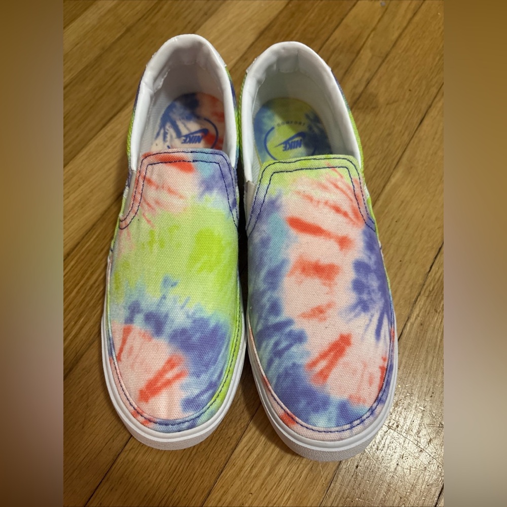 Women’s Size 8 | Nike Court Legacy Slip On Colorful Tie-Dye Sneakers